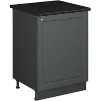 Vicco Wastafelkast Fame-Line, Groen-Goud Landhuis/Antraciet, 60 cm