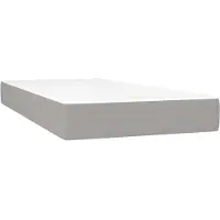 vidaXL Pocketveringmatras medium twin XL 100x203x20 cm stof lichtgrijs