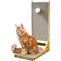 Famanu krabbelplank in L-vorm - 62 cm hoog, met speelbal en hoogwaardig karton