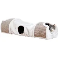 Famanu katten tunnel, groot, inklapbaar - met pluche bekleding