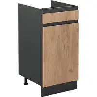 Vicco Keukenonderkast R-Line, Goudkleurig Eiken/Antraciet, 40 cm zonder werkblad