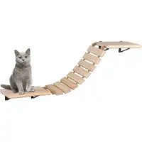 Famanu kattenwandtrap van hout - Handgemaakte klimelementen voor huisdieren