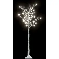 Syfax Kerstboom wilg met 156 koudwitte LED's binnen en buiten 1,5 m