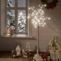 Prolenta Maison Exclusive - Kerstboom met 156 LED's, 1,5 meter, koelwit, geschikt voor binnen en buiten