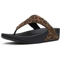 Original Brands Lulu suede leopard toe-post sandals