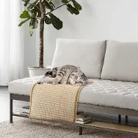 Famanu krabmat voor katten - Gemaakt van natuurlijk sisal, antislip, 30 x 50 cm (bruin)