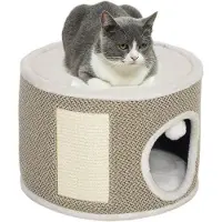 Famanu krabpaal voor katten met speelbal en afneembare kussens - 30 cm hoog