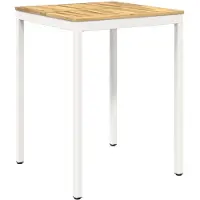 Syfax Tuinmeubel-tafel, wit, 80 x 80,5 x 105 cm, massief acaciahout