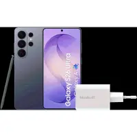 Samsung Galaxy S26 Ultra 256GB Donkerblauw 5G + BlueBuilt Oplader 65 Watt Wit