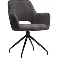 Pronto Wonen Eetkamerstoel Buco - Grijs - Velvet - 4 Poten -