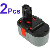 PowerSmart 2x NiMH-accu 3000mAh, 24V, geschikt voor Bosch elektrisch gereedschap, modellen: GSR 24V, GSR 24VE-2, PSB 24VE-2, GSR24VE-2, PSB24VE-2, GSR24 VE-2, PSB24 VE-2, GSR 24 VE-2, PSB 24 VE-2