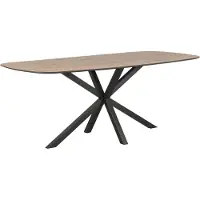 Pronto Wonen Eettafel Tesino 200x100 cm Deens ovaal - Spinpoot - Bruin -