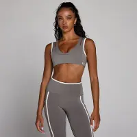 Myprotein MP Dames Velocity Contrast Dubbele Laag Sport-bh - Asgrijs - M