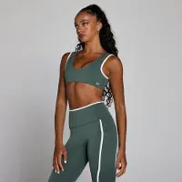 Myprotein MP Dames Velocity Contrast Dubbele Laag Sport-bh - Wolkig Groen - XXL