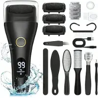 Melitt Electric Callus Remover Professional Foot Polisher Pedicure Machine Rechargeable Heel Scrubber for Smooth Feet Care B