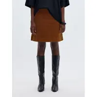 Selected Corduroy Minirok Dames Bruin 40