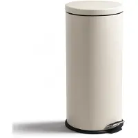 HUSH. Living HUSH Living - Prullenbak 30L metaal - met soft close deksel - pedaalemmer - uitneembare binnenemmer - grote capaciteit - keuken & kantoor - Natural Beige