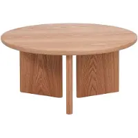 Livin24 Salontafel Aya ø80 cm blank eiken