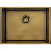 Pure.Sink Keukenwastafel 55x40 cm, antiek brons, onderbouwmodel, Luxion