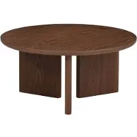 Livin24 Salontafel Aya ø80 cm rustiek eiken