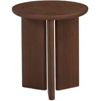 Livin24 Bijzettafel Aya ø40 cm rustiek eiken
