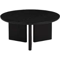 Livin24 Salontafel Aya ø80 cm zwart