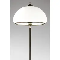Jupiter ZEUS: Klassieke staande lamp, 2 lampen, E27 fitting, staande lamp, vintage, retro, landhuisstijl, antiek goud, messing, verouderd, glas wit