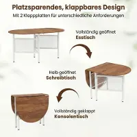 Northix Een inklapbare eettafel voor 6-8 personen, met een ruimtebesparend, ovaal ontwerp
