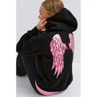 Gina Tricot  - Y basic hood - Hoodies voor meisjes van 9–14 jaar - Zwart - 170 - Meisje