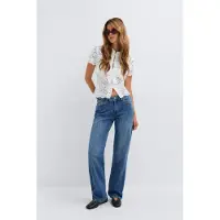 Gina Tricot  - 90´s slim straight jeans - Straight jeans - Blauw - 38 - Dames