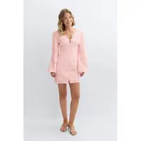 Gina Tricot  - Embroidered mini dress - mini jurken - Roze - 38 - Dames