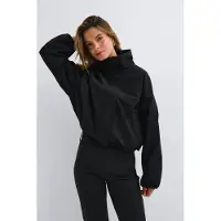 Gina Tricot  - High neck sporty jacket - Mantels & jassen met hoge kraag - Zwart - L - Dames