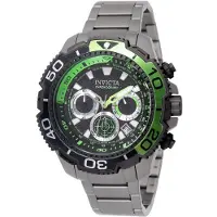 Invicta TI-22 49494 Herenhorloge - Quartz Uurwerk - Titanium met Zwarte Wijzerplaat - 48 mm