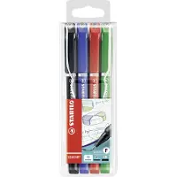 Stabilo SENSOR Fineliner 0,3 mm Naaldpunt Kleurenassortiment 189/4 4 Stuks