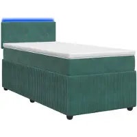Syfax Boxspringbed met matras Donkergroen 90 x 200 cm Fluweel