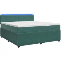 Syfax Boxspringbed met matras Donkergroen 140 x 200 cm Fluweel