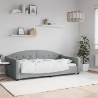 Prolenta Maison Exclusive - Dagbed, lichtgrijs, 100x190 cm, stof