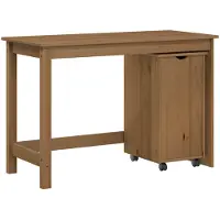 vidaXL Bureau kast set 2 st HoningBruin Massief grenenhout