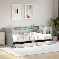 Prolenta Maison Exclusive - Dagbed met lades en plank, grijs Sonoma houtfineer