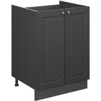 Vicco Wastafelkast Fame-Line, Anthrazit-Gold Landhaus/Antraciet, 60 cm