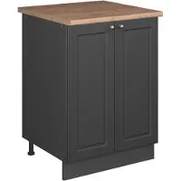 Vicco Wastafelkast Fame-Line, Anthrazit-Gold Landhaus/Antraciet, 60 cm