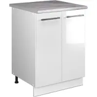 Vicco Wastafelkast Fame-Line, Wit Hoogglans/Wit, 60 cm