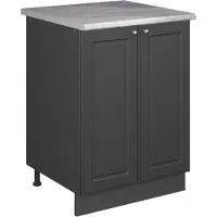 Vicco Wastafelkast Fame-Line, Anthrazit-Gold Landhaus/Antraciet, 60 cm