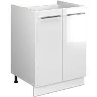 Vicco Wastafelkast Fame-Line, Wit Hoogglans/Wit, 60 cm