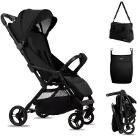 BabyLux Buggy Kinderwagen GIAU Reisbuggy met Ligfunctie, Kleur: Onyx