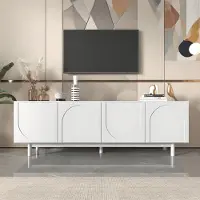 Sonstiges Televisiekast 175 cm, wit, met 4 poten en verstelbare legplanken
