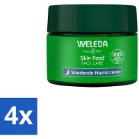 Weleda 4 x - Nachtcrème voedend - Skin Food - 40 ml - Voedende Nachtcreme - Nachtcreme Droge Huid - Natuurlijke Nachtcreme - Biologische Nachtcreme -