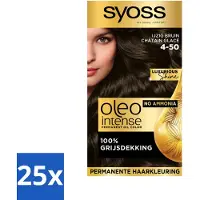 Syoss Oleo Intense - Haarverf - 4-50 - Ijzig Bruin - 115ml x 25