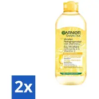 Garnier 2 x - SkinActive - Micellair Water - Vitamine C - Reinigingswater - 400 ml - Micellair Water - Reinigingswater - Vitamine C - - Stralende Huid