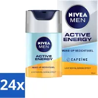 Nivea 24 x MEN - Active Energy - Wake-up Gezichtsgel met Cafeïne - 50 ml - Cafeïne - Energie - Gezichtsgel - Huidverzorging - Droge Huid